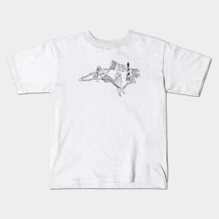 North Carolina Mermaid Kids T-Shirt